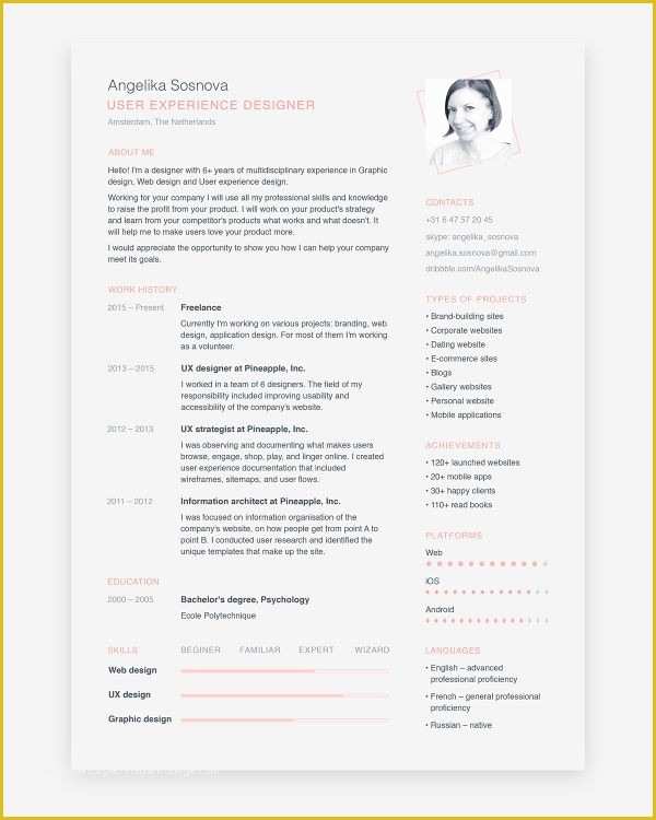 Free Cascade Resume Template Of Free Cascade Resume Template Download