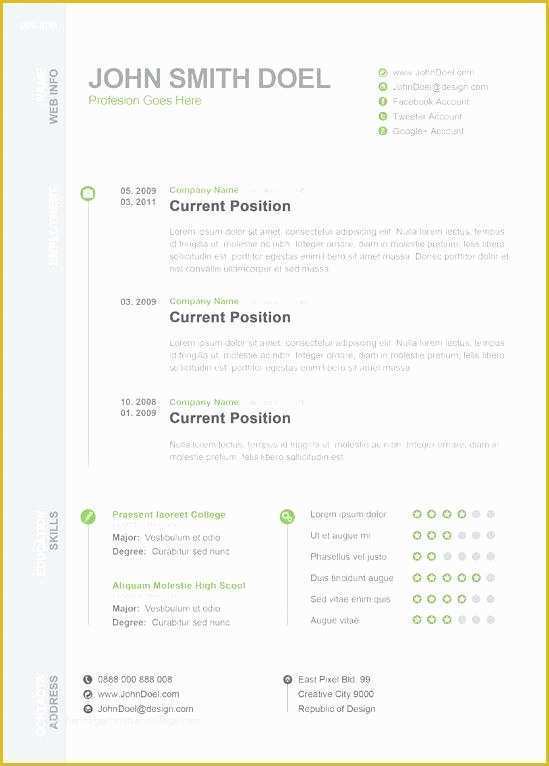 Free Cascade Resume Template Of Free E Page Resume Template E Page Racsumac Site by