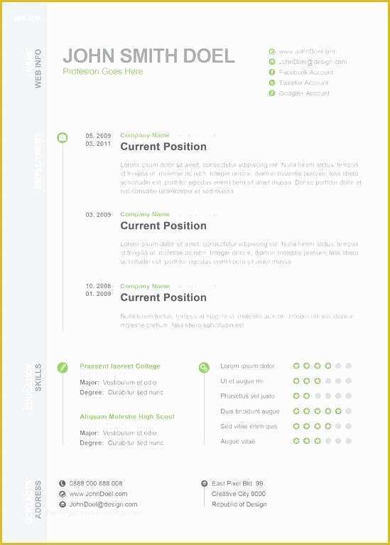 Free Cascade Resume Template Of Free E Page Resume Template E Page Racsumac Site by