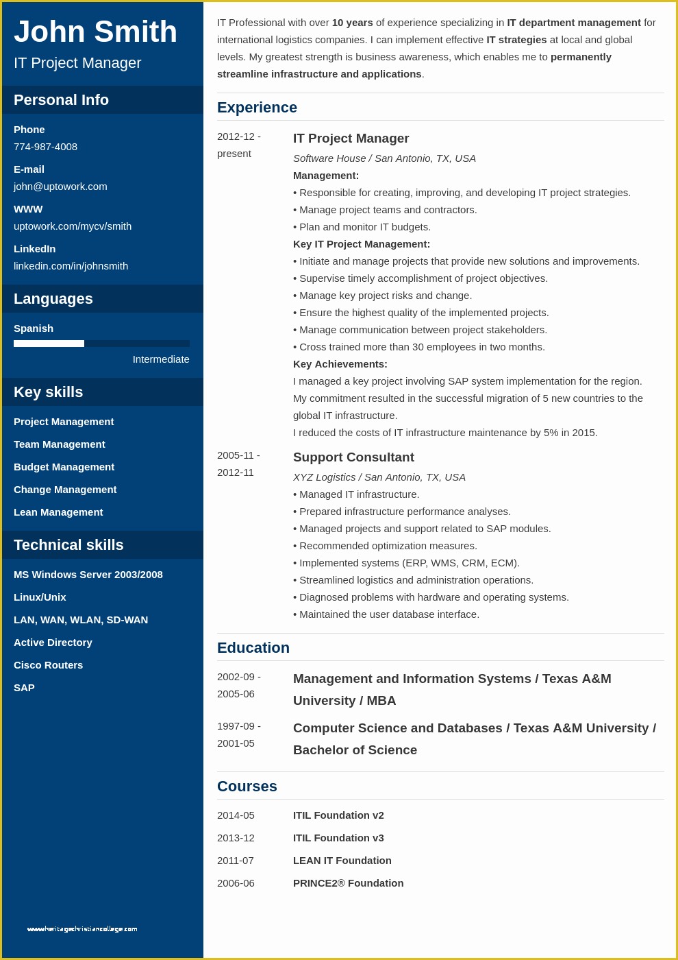 Free Cascade Resume Template Of Professional Resume Template Cascade
