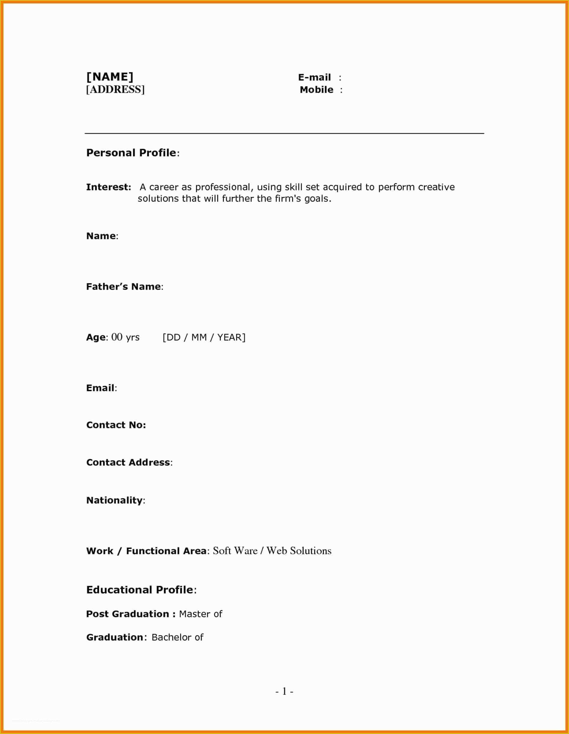 Free Cascade Resume Template Of Single Page Resume Template Awful Free E Web Freebies