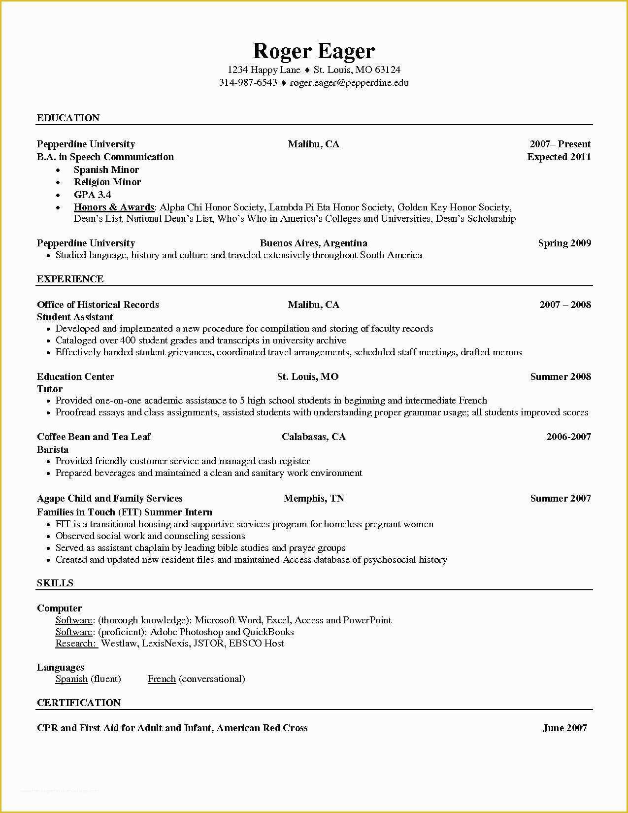 Free Cascade Resume Template Of social Work Resume Template Free Inspirational Medical