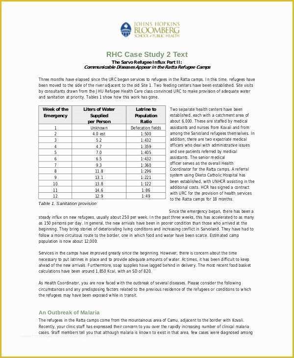 Free Case Study Template Of 10 Case Study Templates Free Sample Example format