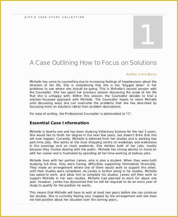 Free Case Study Template Of 10 Case Study Templates Free Sample Example format