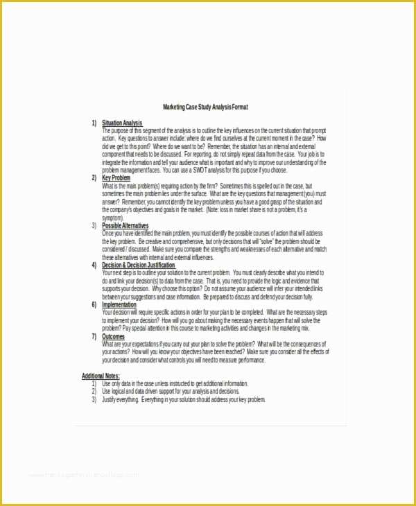 Free Case Study Template Of Marketing Case Study Template – 8 Free Word Pdf