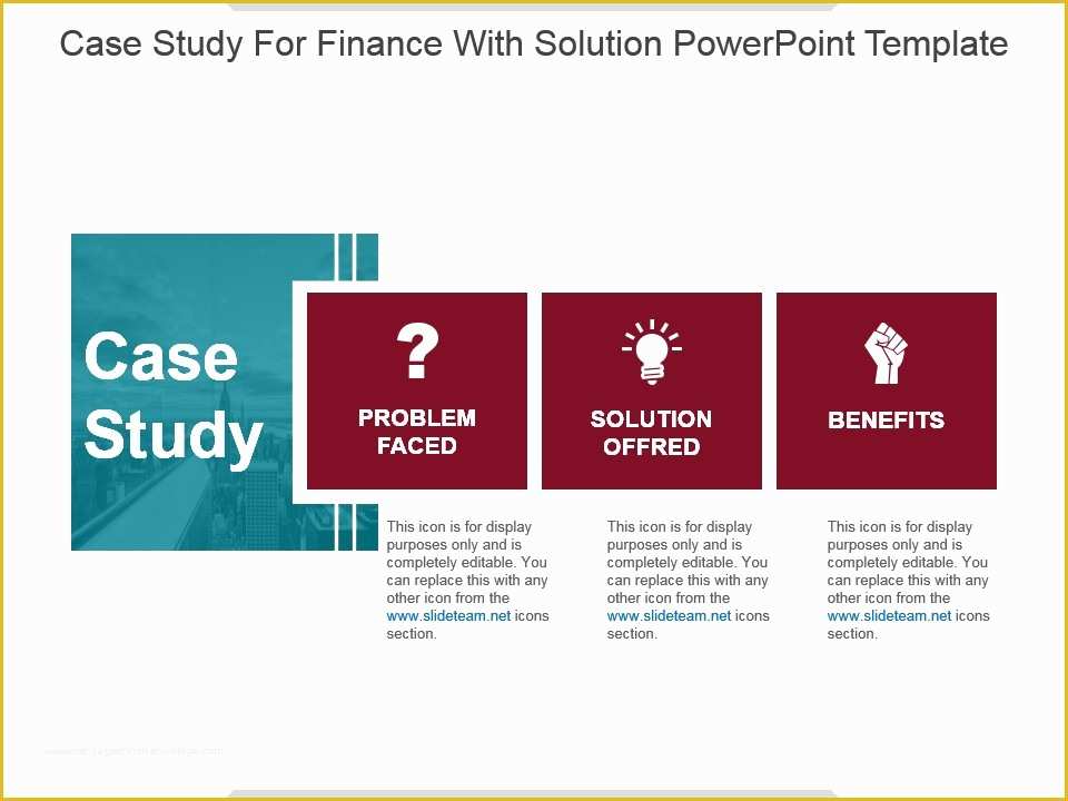 Free Case Study Template Of Style Linear Single 3 Piece Powerpoint