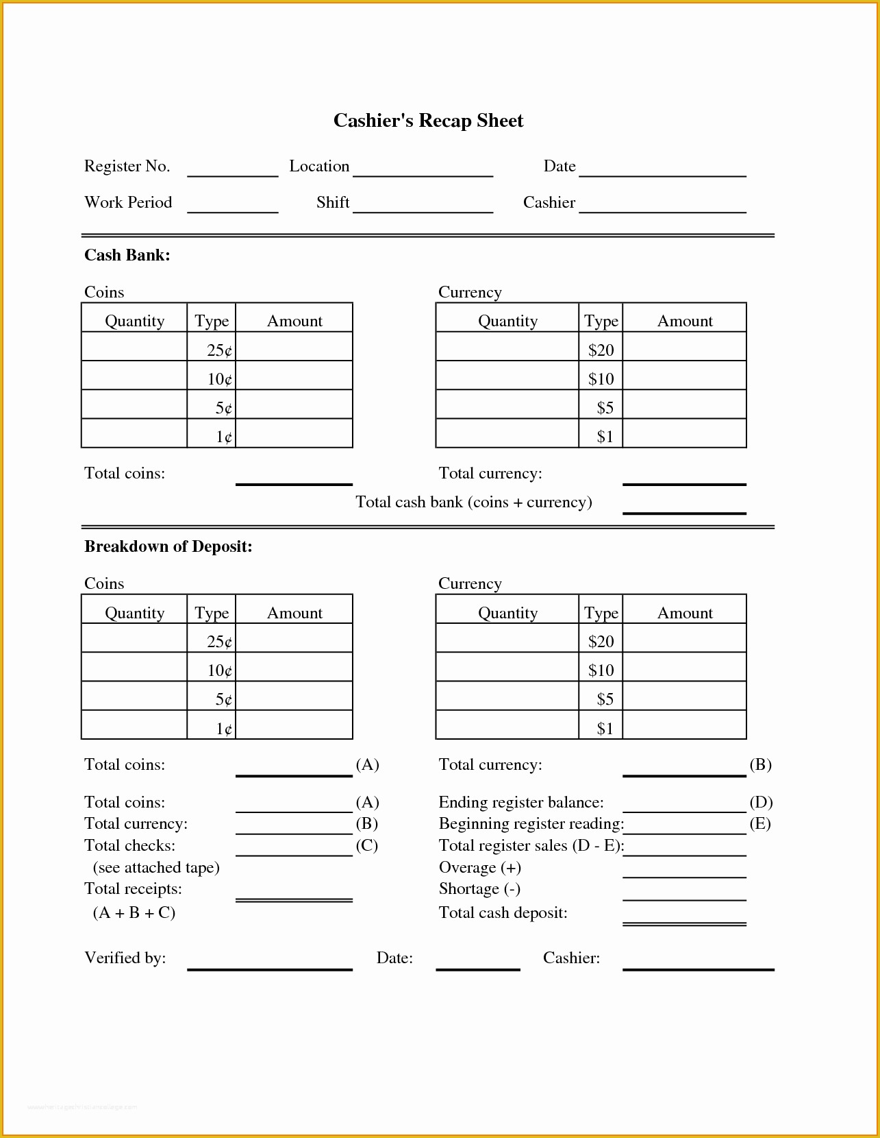 Free Cash Drawer Balance Sheet Template Of Cash Drawer Balance Sheet