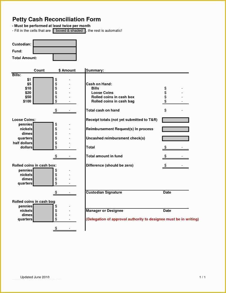 Free Cash Drawer Balance Sheet Template Of Cash Drawer Reconciliation Sheet Template
