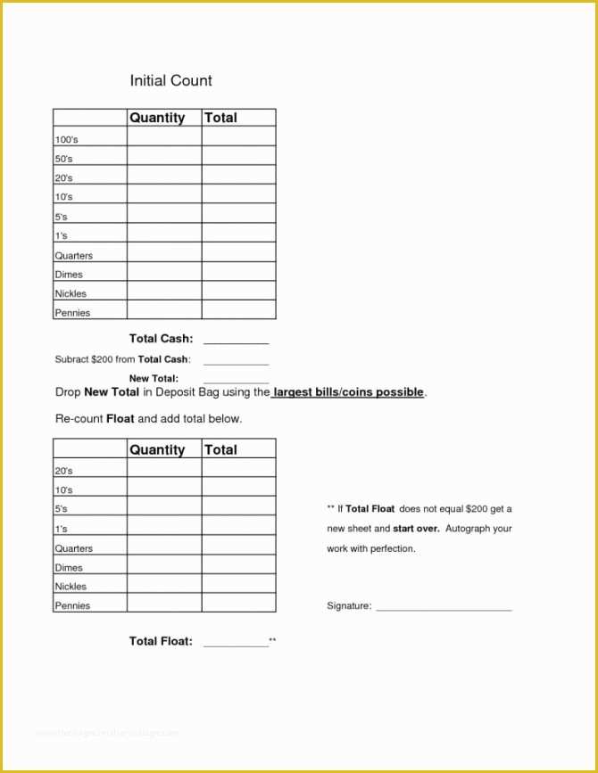 Free Cash Drawer Balance Sheet Template Of Cash Drawer Tally Sheet Template Balance Monthly