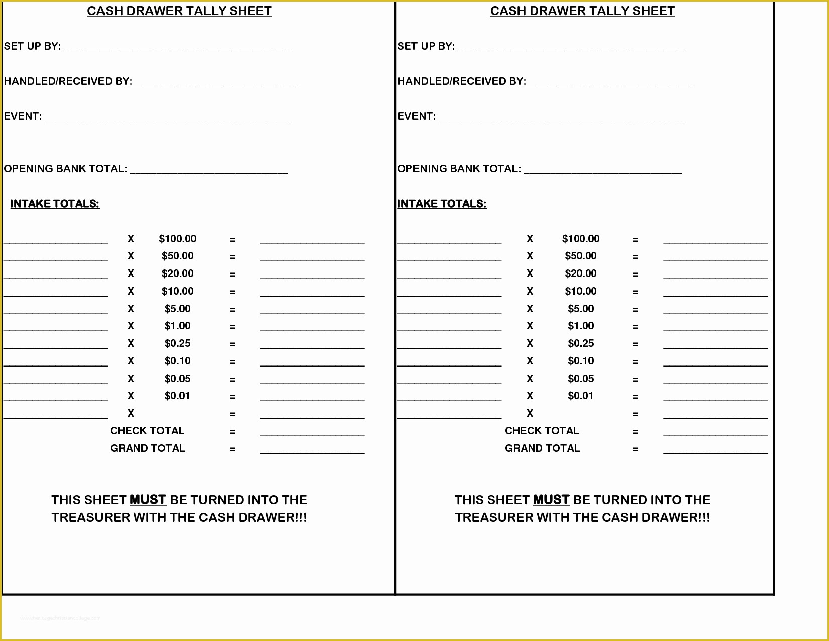 Free Cash Drawer Balance Sheet Template Of Cash Register Till Balance Shift Sheet In Out Template