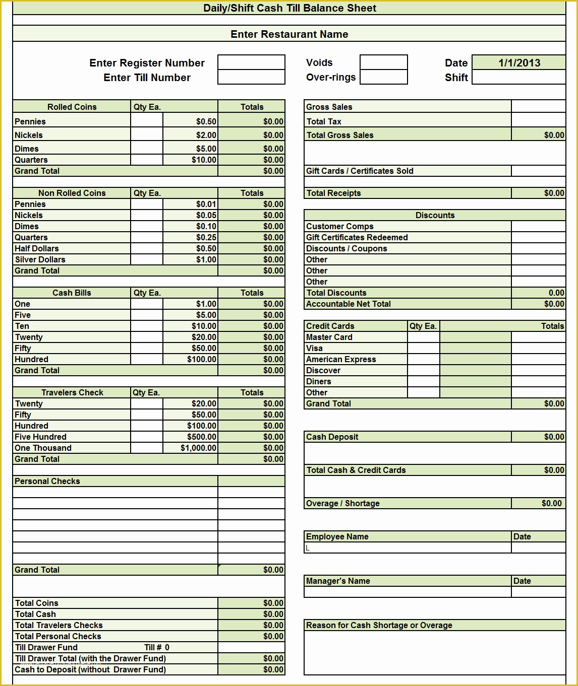 Free Cash Drawer Balance Sheet Template Of Search Results for “cash Register Balance Sheets
