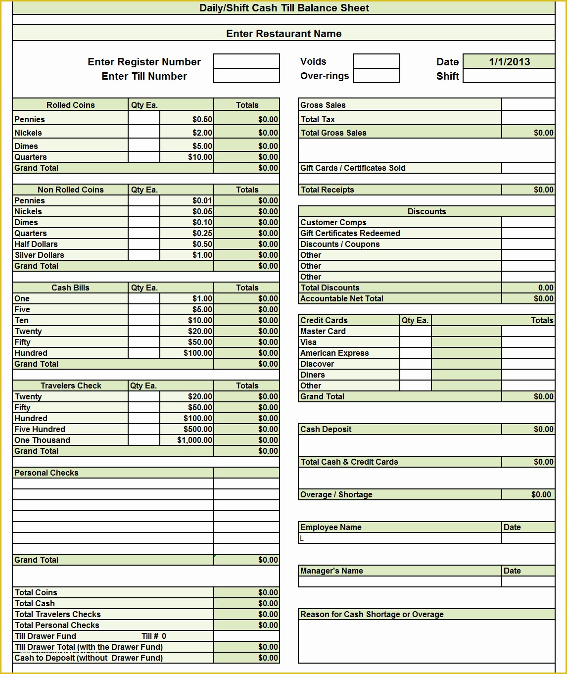 42 Free Cash Drawer Balance Sheet Template Heritagechristiancollege