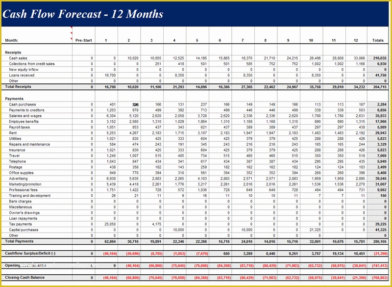 Free Cash Flow Projection Template Of Cash Flow forecast 12 Months Stuff I Like