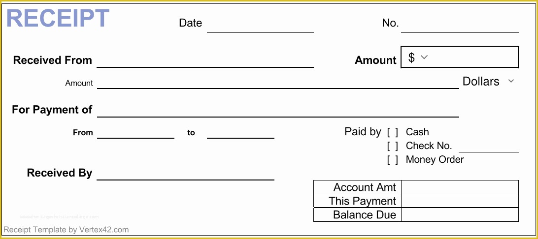 Free Cash Receipt Template Of 17 Free Cash Receipt Templates for Excel Word and Pdf