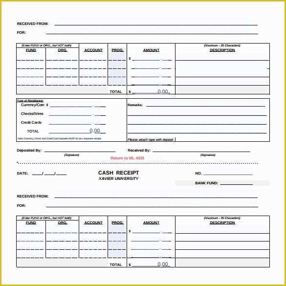 Free Cash Receipt Template Of 29 Cash Receipt Templates