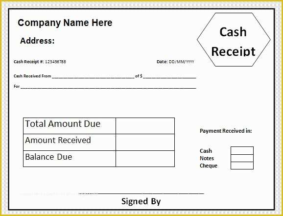 Free Cash Receipt Template Of 29 Cash Receipt Templates