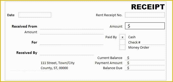 Free Cash Receipt Template Of Cash Receipt Template 7 Free Word Excel Documents