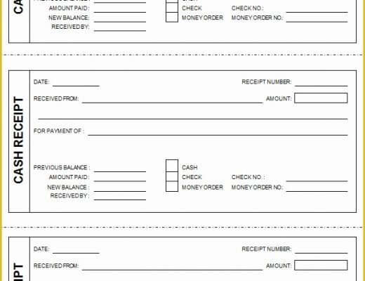 Free Cash Receipt Template Of Free Cash Receipt Template for Word