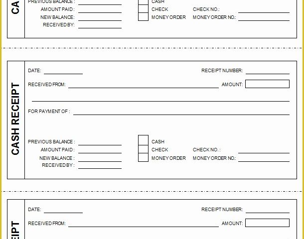 Free Cash Receipt Template Of Free Cash Receipt Template for Word