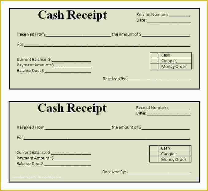 Free Cash Receipt Template Of Free Printable Cash Receipt Template