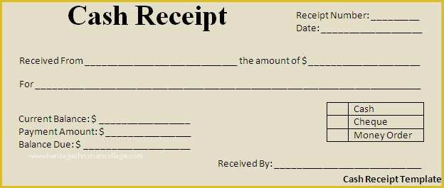 Free Cash Receipt Template Word Doc Of Cash Receipt Template Free formats Excel Word