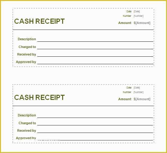 Free Cash Receipt Template Word Doc Of Free Receipt Printable Template for Excel Pdf formats