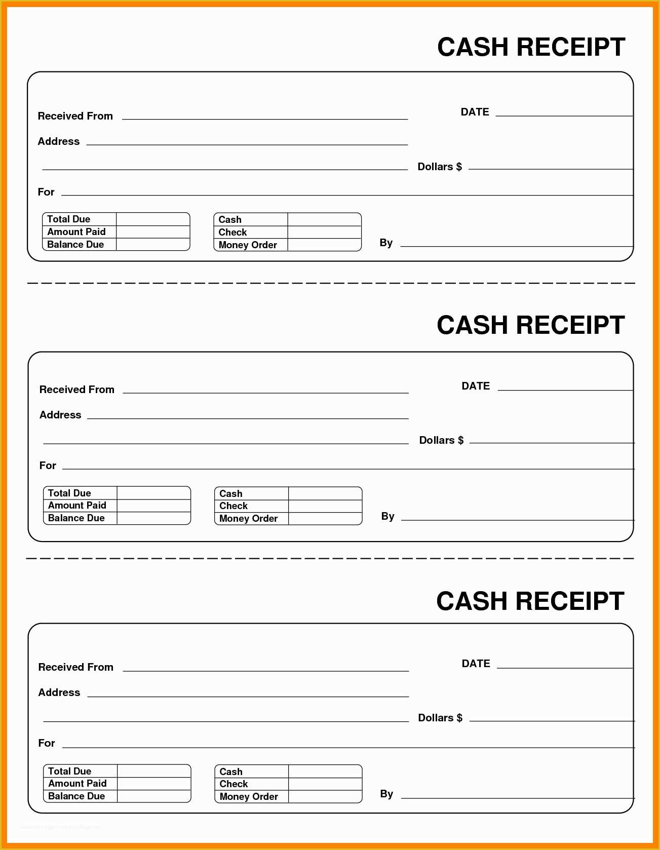 Free Cash Receipt Template Word Doc Of Receipt Template Word