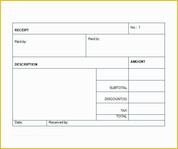 Free Cash Receipt Template Word Doc Of Reciept Template Rusinfobiz