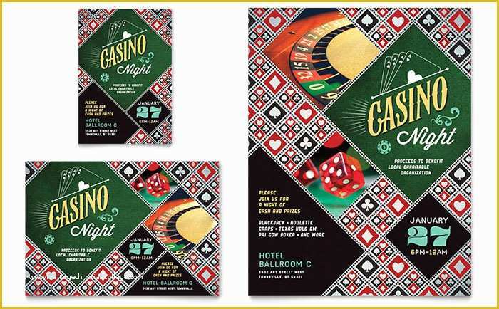 Free Casino Night Templates Of Casino Night Flyer & Ad Template Design