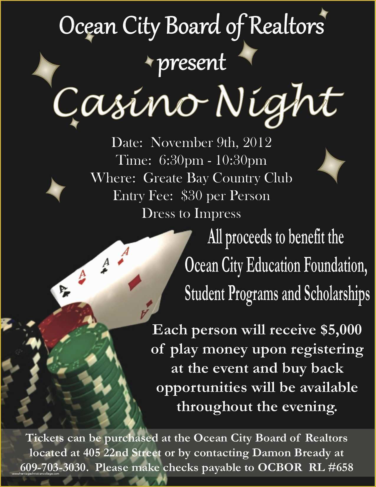 Free Casino Night Templates Of Casino Night Flyer