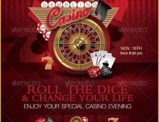 Free Casino Night Templates Of Casino Special evening Flyer – by N2n44 Graphic Designer