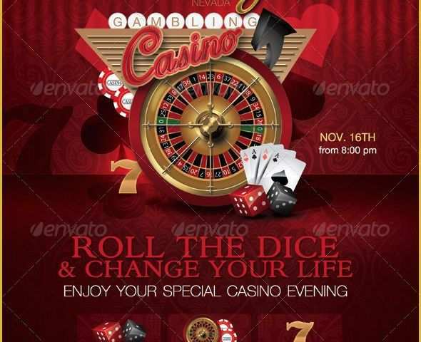 Free Casino Night Templates Of Casino Special evening Flyer – by N2n44 Graphic Designer