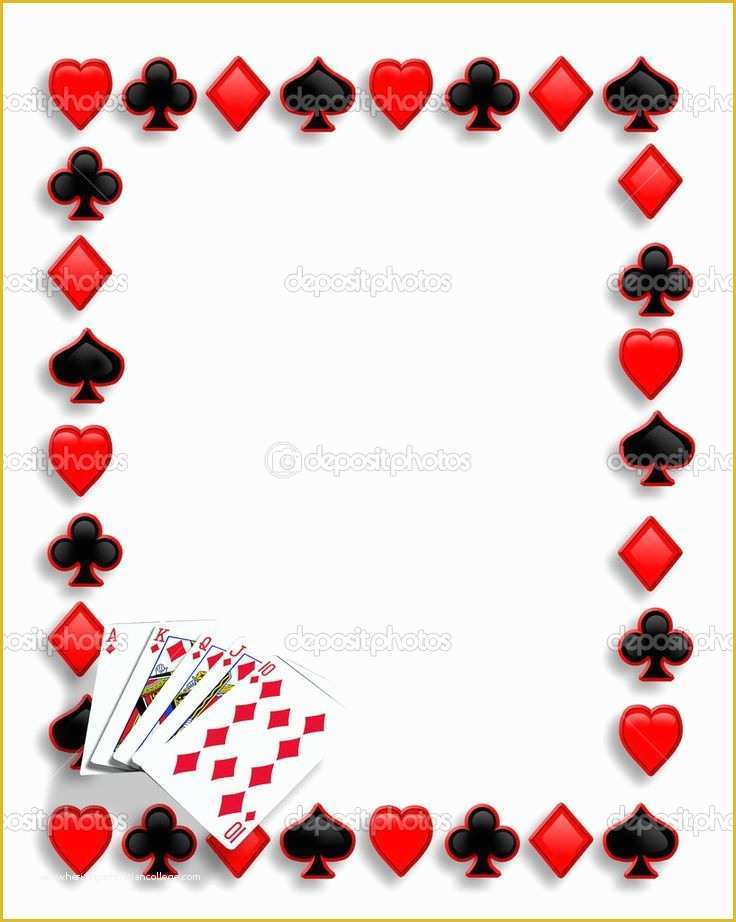 Free Casino Night Templates Of Playing Card Invitation Template Free