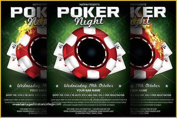 Free Casino Night Templates Of Poker Night Flyer Template Flyer Templates On Creative