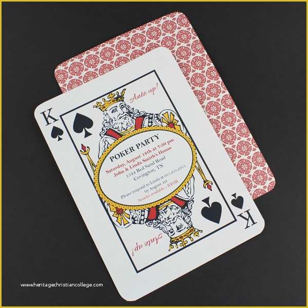 Free Casino Night Templates Of Poker Night Invitation Template – Download &amp; Print