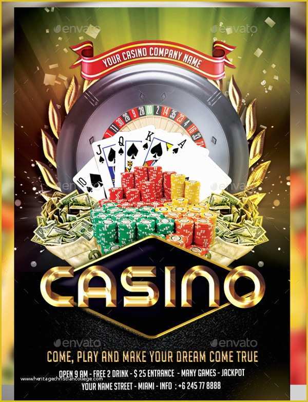 Free Casino Night Templates Of Trip Flyer Template Bus Trip Fundraiser Bus