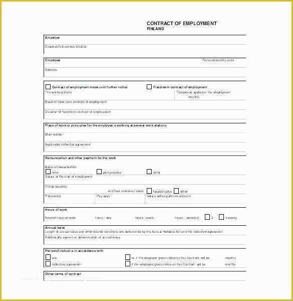Free Casual Employment Contract Template Of Casual Employment Contract Template – Ensitefo