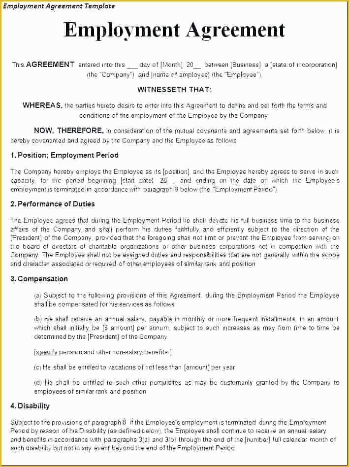 Free Casual Employment Contract Template Of Casual Employment Contract Template – Ensitefo