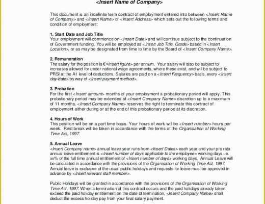 Free Casual Employment Contract Template Of Casual Employment Contract Template – Ensitefo