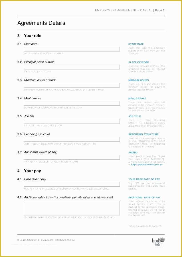 Free Casual Employment Contract Template Of Free Employment Contract form Part Time Template Temporary