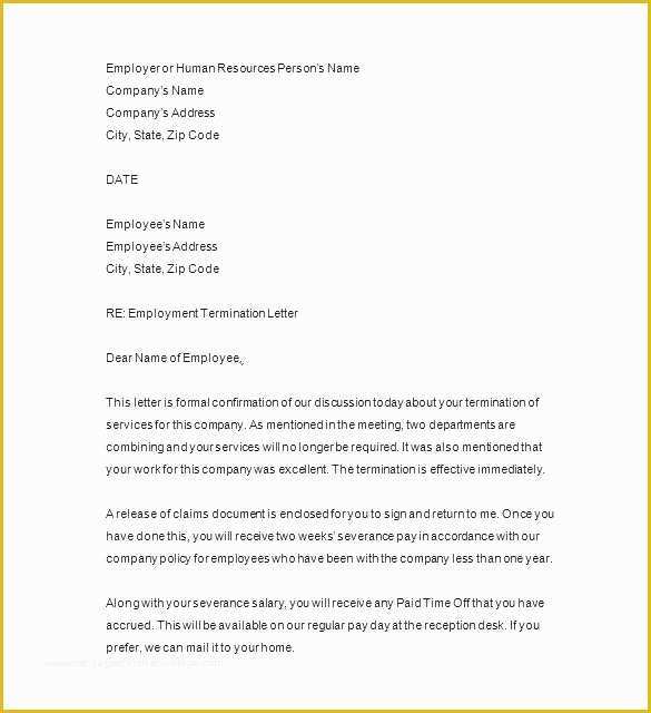 Free Casual Employment Contract Template Of Ideas Employee Termination Notice Sample Job