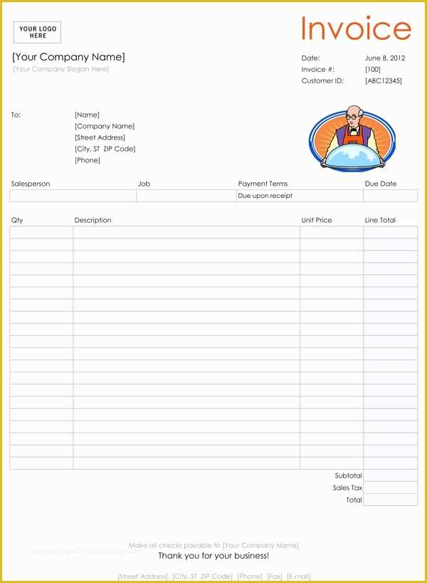 Free Catering Invoice Template Word Of 28 Catering Invoice Templates Free Download Demplates