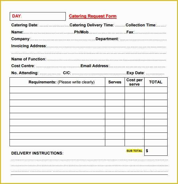 Free Catering Invoice Template Word Of Catering Invoice Sample 17 Documents In Pdf Word