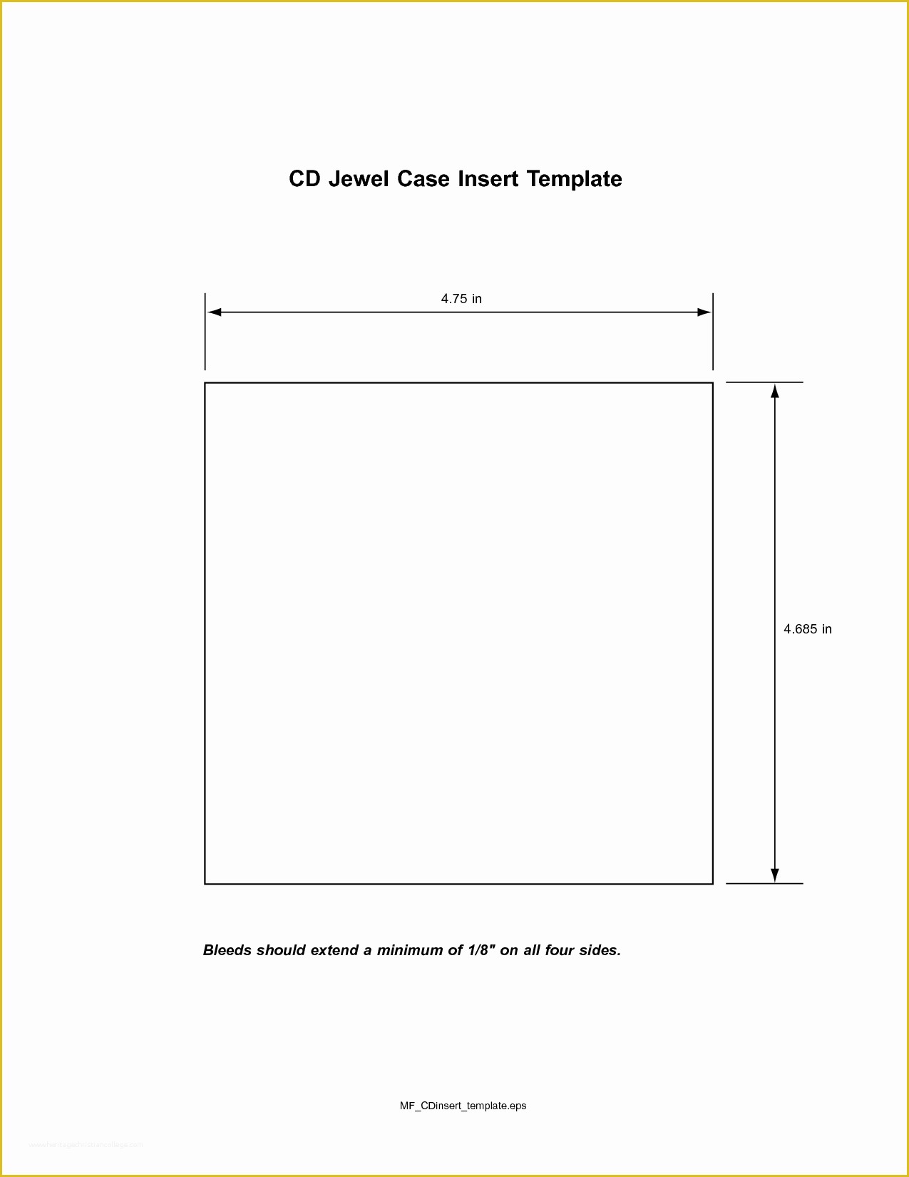 Free Cd Jewel Case Template Of Cd Insert Template