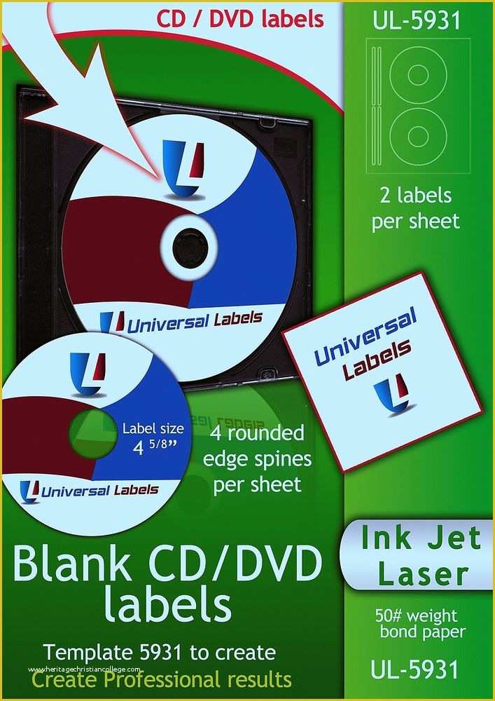 Free Cd Label Design Templates Of 500 Cd or Dvd Labels 5931 &amp; 8931 Label Template to