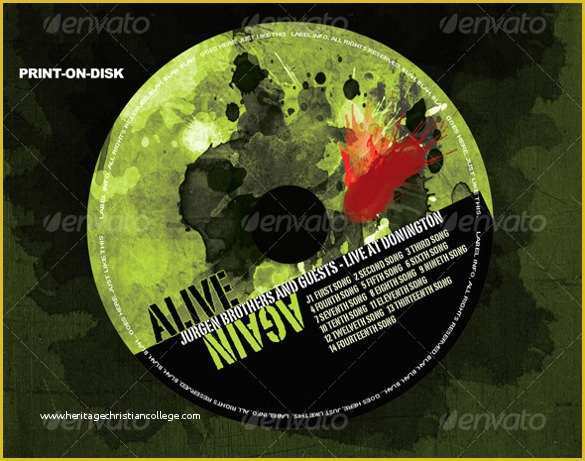 Free Cd Label Design Templates Of Cd Cover Template 51 Free Psd Eps Word format