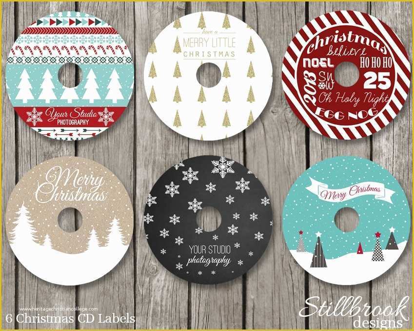 Free Cd Label Design Templates Of Christmas Cd Dvd Label Template Set Xmas Holiday Cd Stickers
