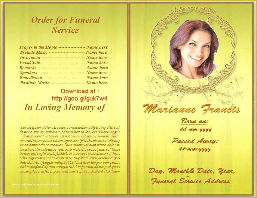 Free Celebration Of Life Program Template Of Celebrating the Life Funeral Program Template Celebration