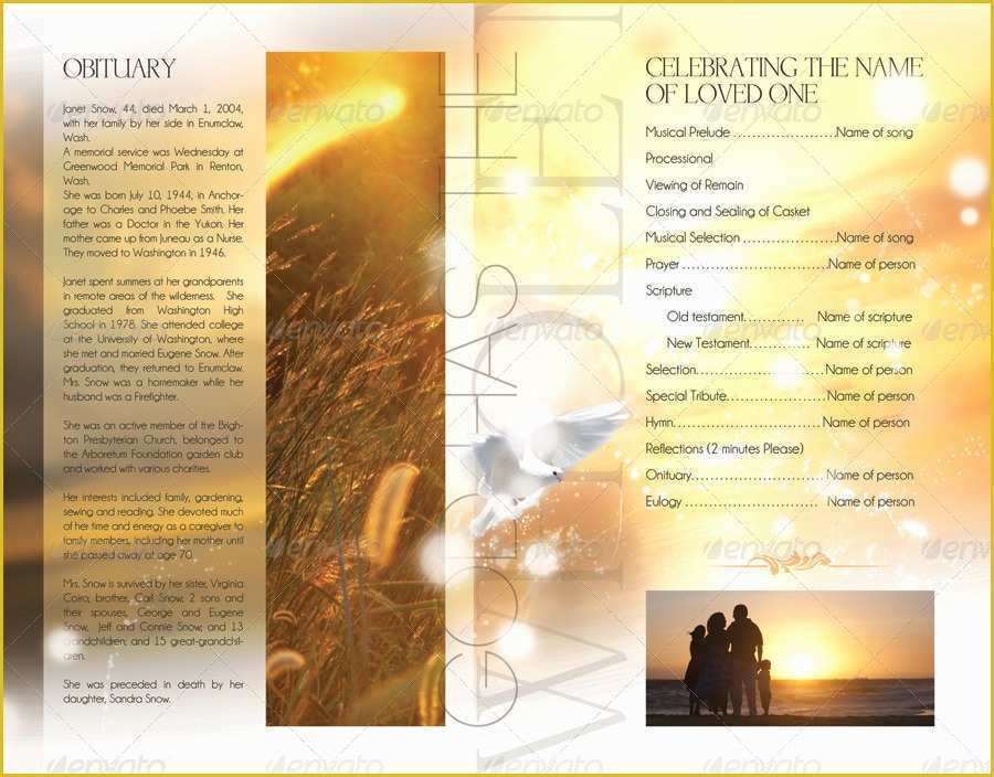 Celebration Life Program Template