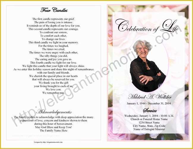 Free Celebration Of Life Program Template Of How to Write An Obituary for Mother